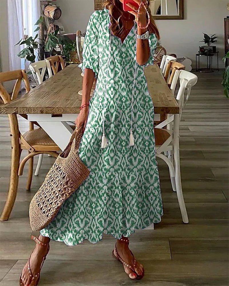 Luna - Robe Midi De Style Boho Sans Effort