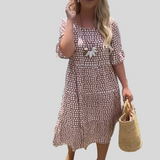 Nicola - Robe midi à manches courtes