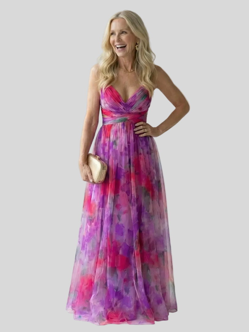 Aurélie – Robe Longue Fluide Élégante