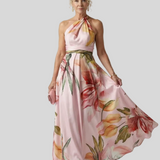 Céleste – Robe Longue Élégante à Col Halter