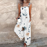 Clara – Combinaison Longue Fluide à Motif Floral
