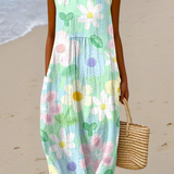 Manon – Robe Sans Manches Fleurie