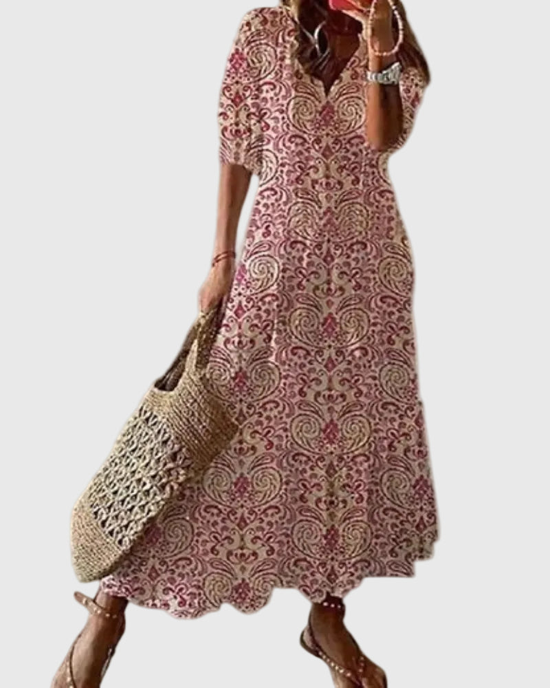 Amalia - Robe Maxi D'Été Vintage Boho