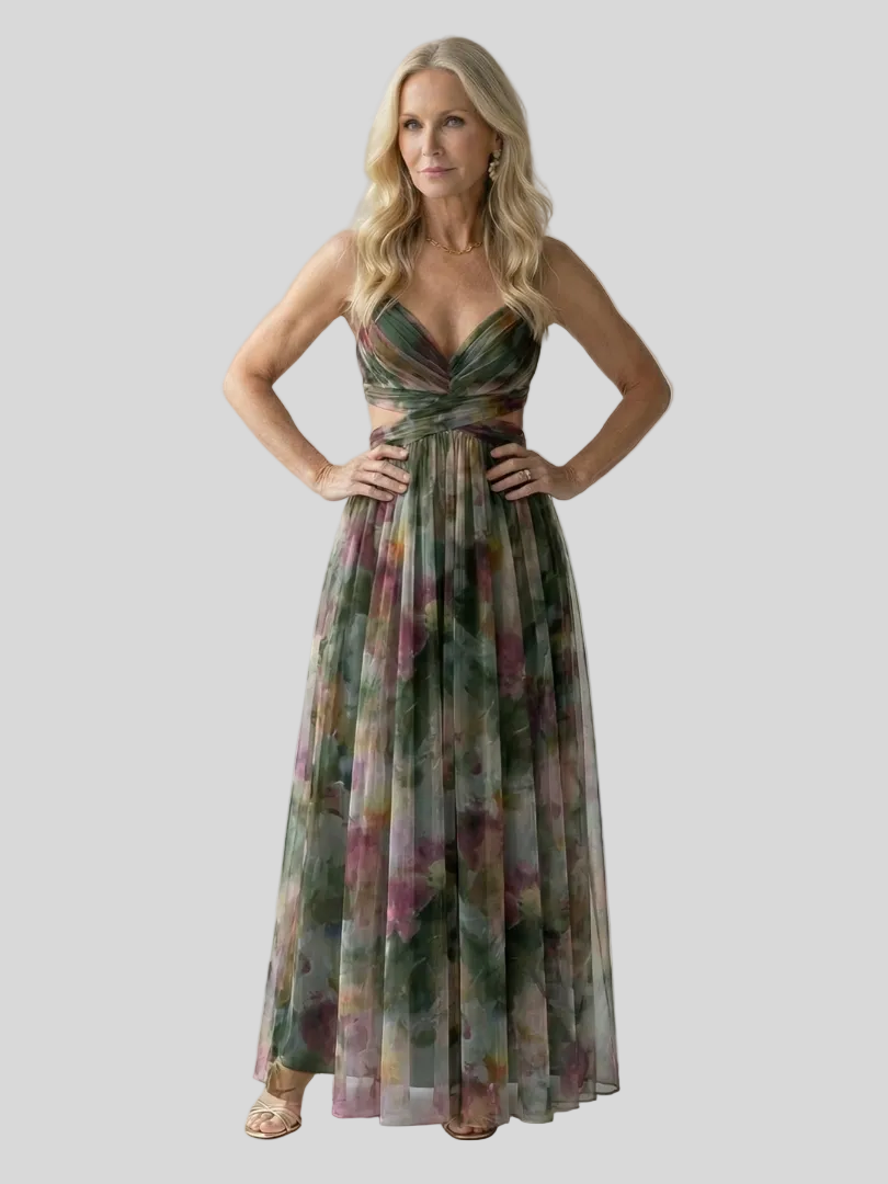 Aurélie – Robe Longue Fluide Élégante