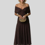 Marielle – Robe Longue Élégante à Épaules Dénudées