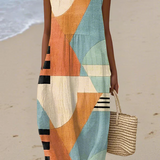 Solène – Robe Sans Manches Graphique