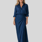 Solène – Robe Longue Chemise Élégante