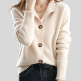 Claire - Cardigan En Cachemire Style Rétro