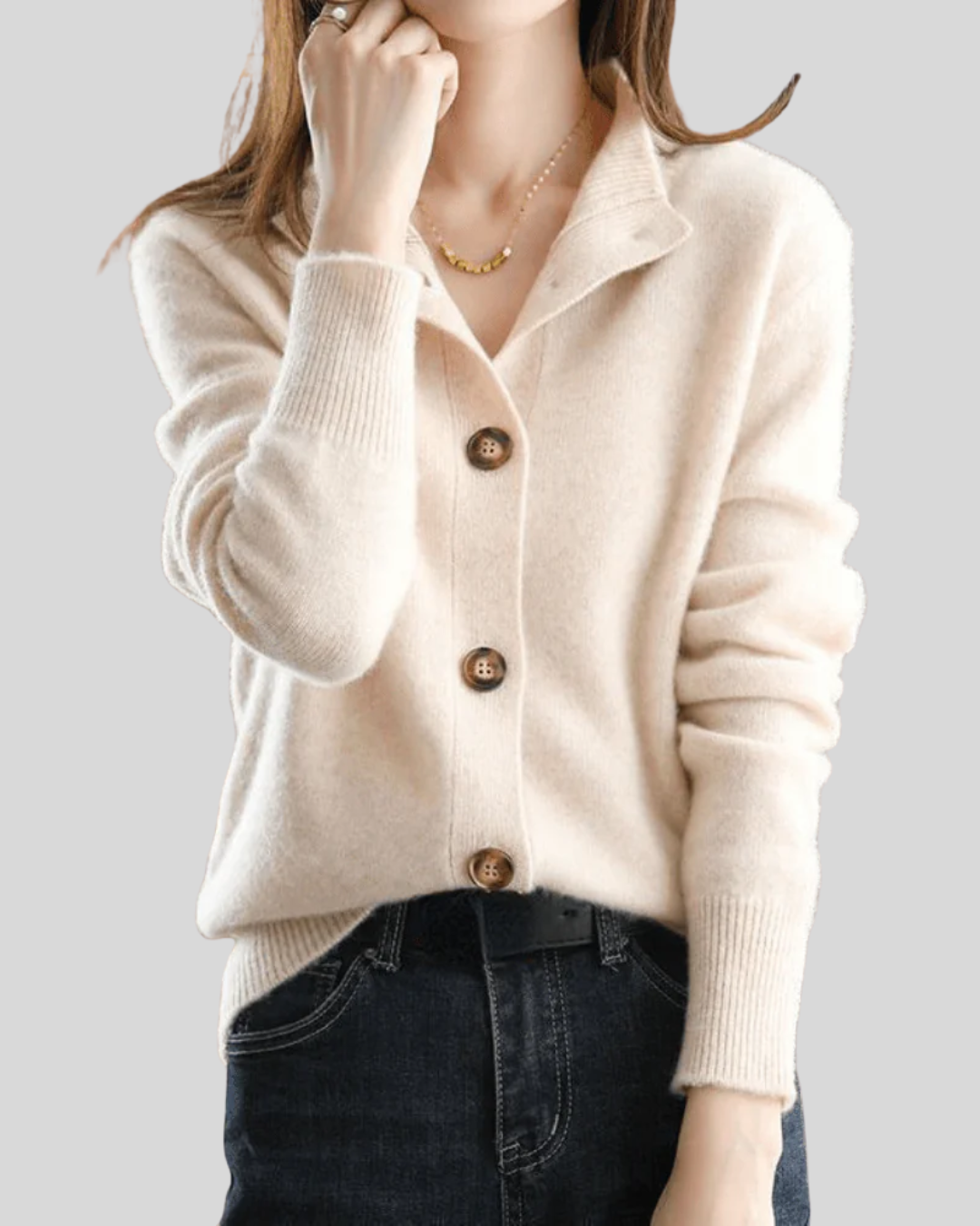 Claire - Cardigan En Cachemire Style Rétro