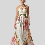 Céleste – Robe Longue Élégante à Col Halter