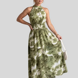 Manon – Robe Midi Col Halter Élégance