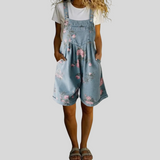 Judy - Combinaison en denim floral lavé vintage