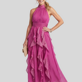 Océane – Robe Longue Volants Prestige