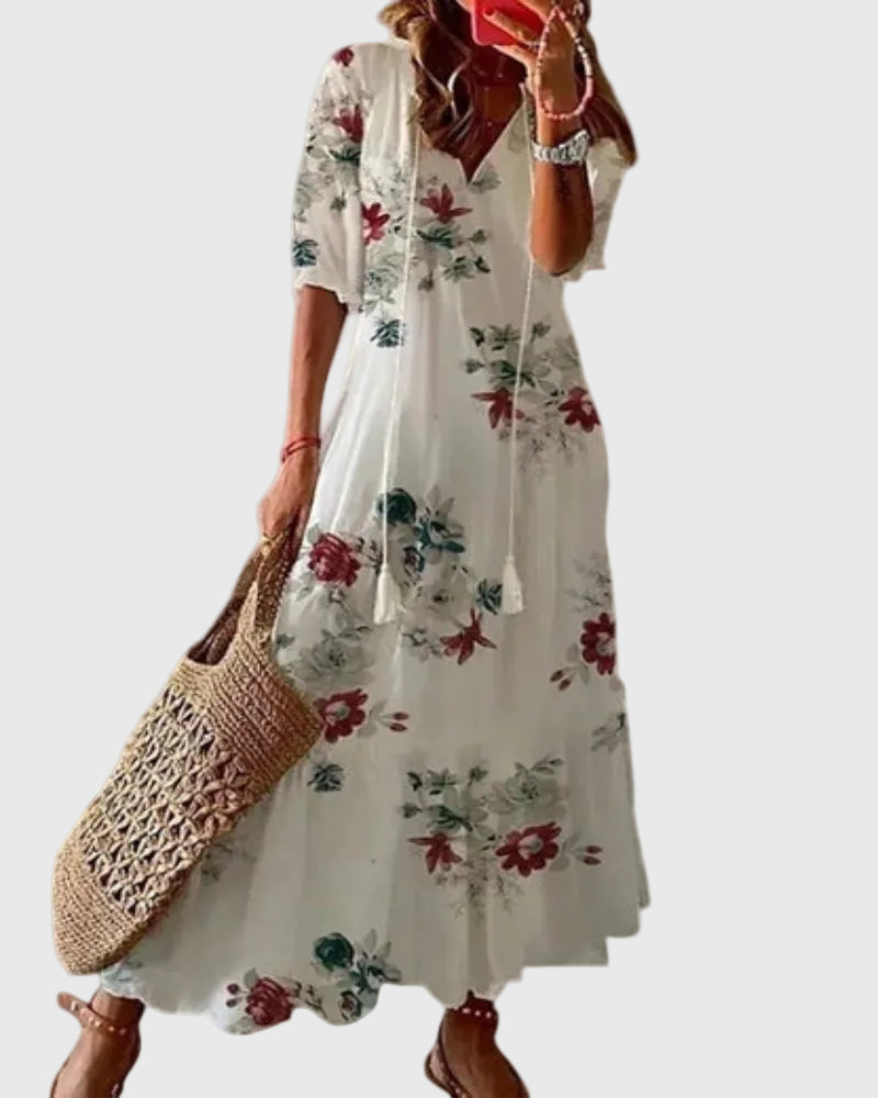 Amalia - Robe Maxi D'Été Vintage Boho