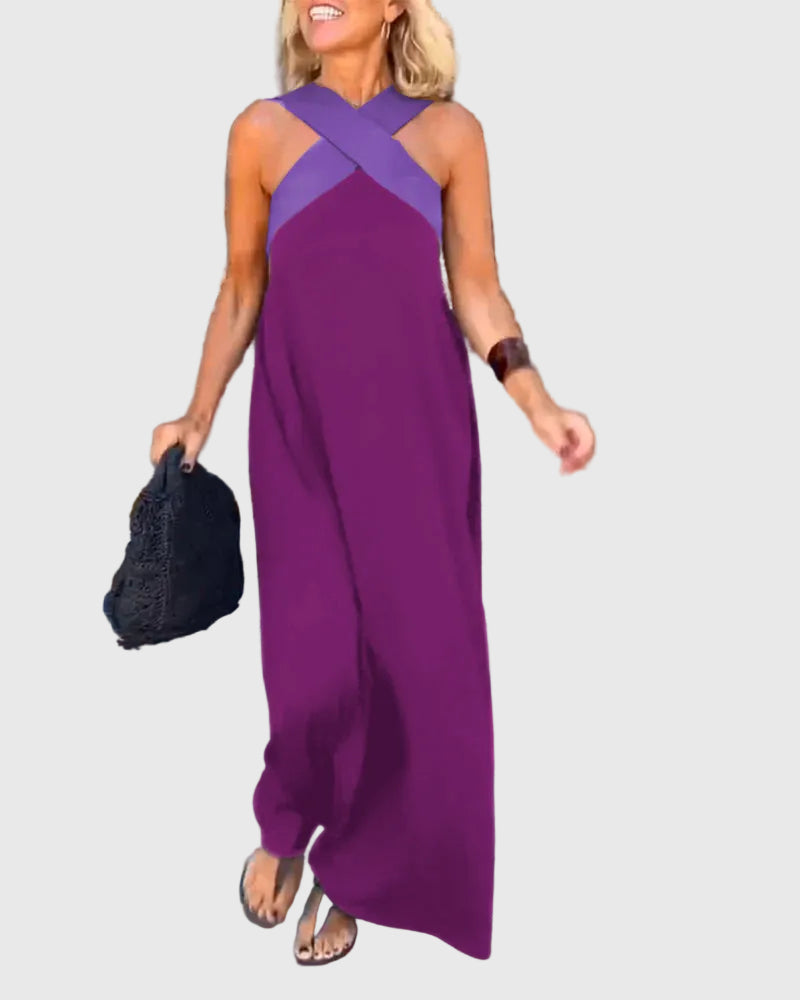 Elena - Robe Maxi Fluide Élégante