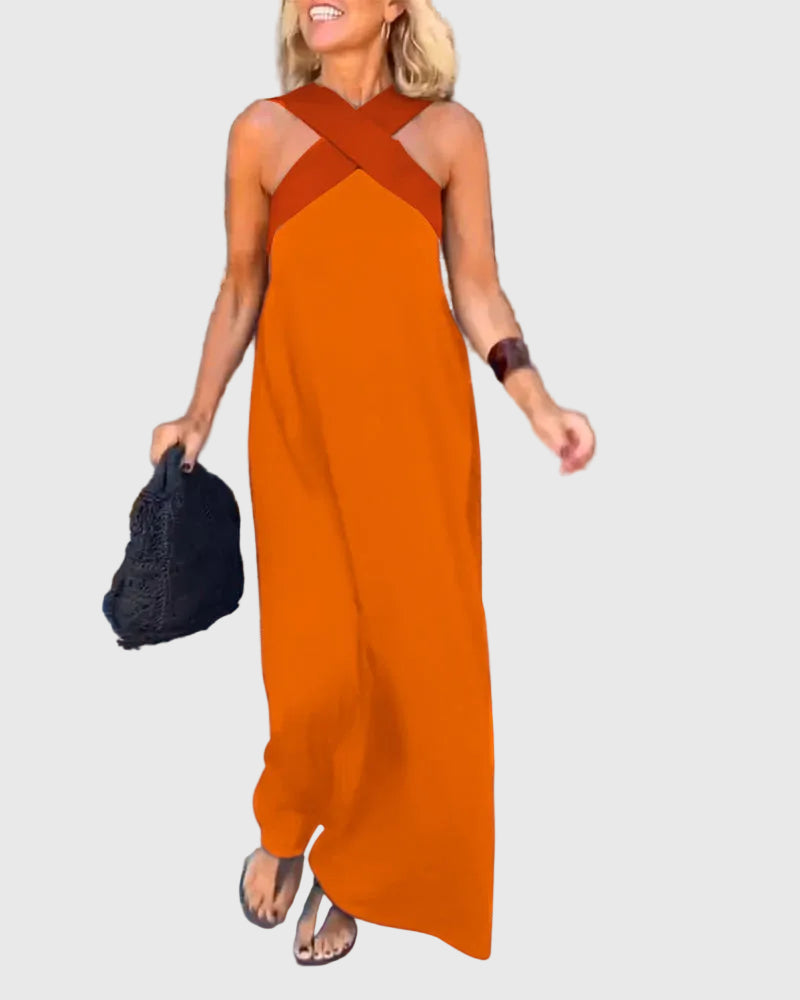 Elena - Robe Maxi Fluide Élégante
