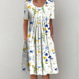 Hailey - Robe Florale Élégante Et Décontractée Avec Poches