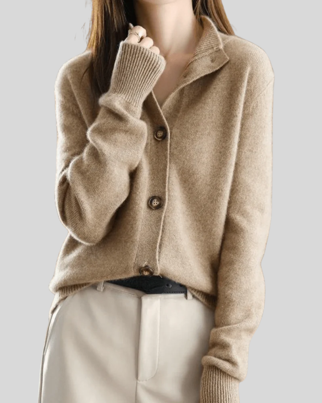 Claire - Cardigan En Cachemire Style Rétro