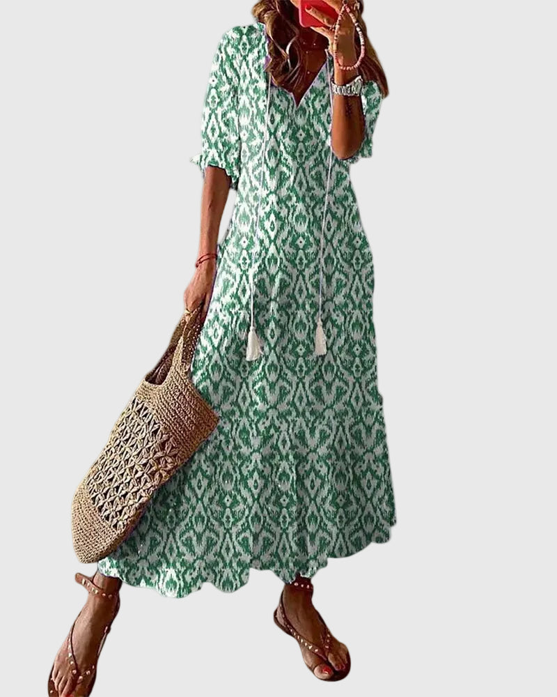 Amalia - Robe Maxi D'Été Vintage Boho