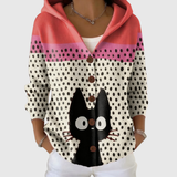 Cardigan Confort à Capuche en Maille