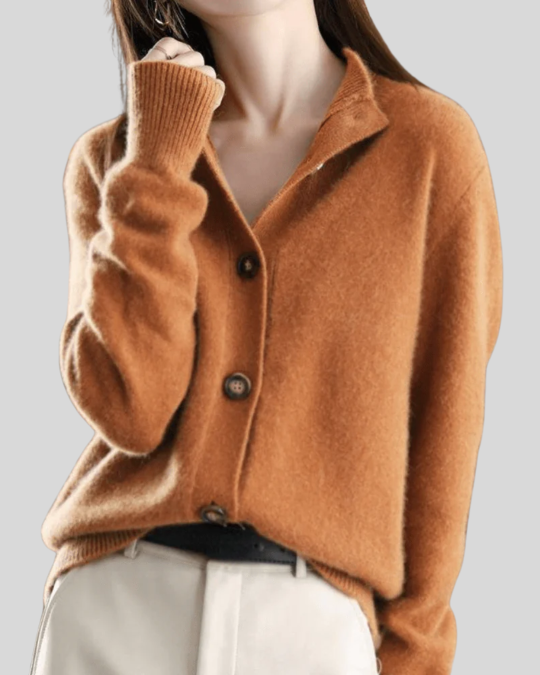 Claire - Cardigan En Cachemire Style Rétro