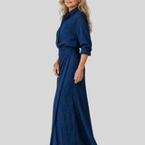 Solène – Robe Longue Chemise Élégante