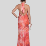 Éléonore – Robe Longue Col Montant Élégante