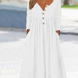 Zara - Robe Midi À Boutons Sur Le Devant