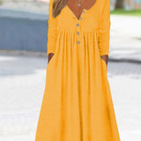 Zara - Robe Midi À Boutons Sur Le Devant