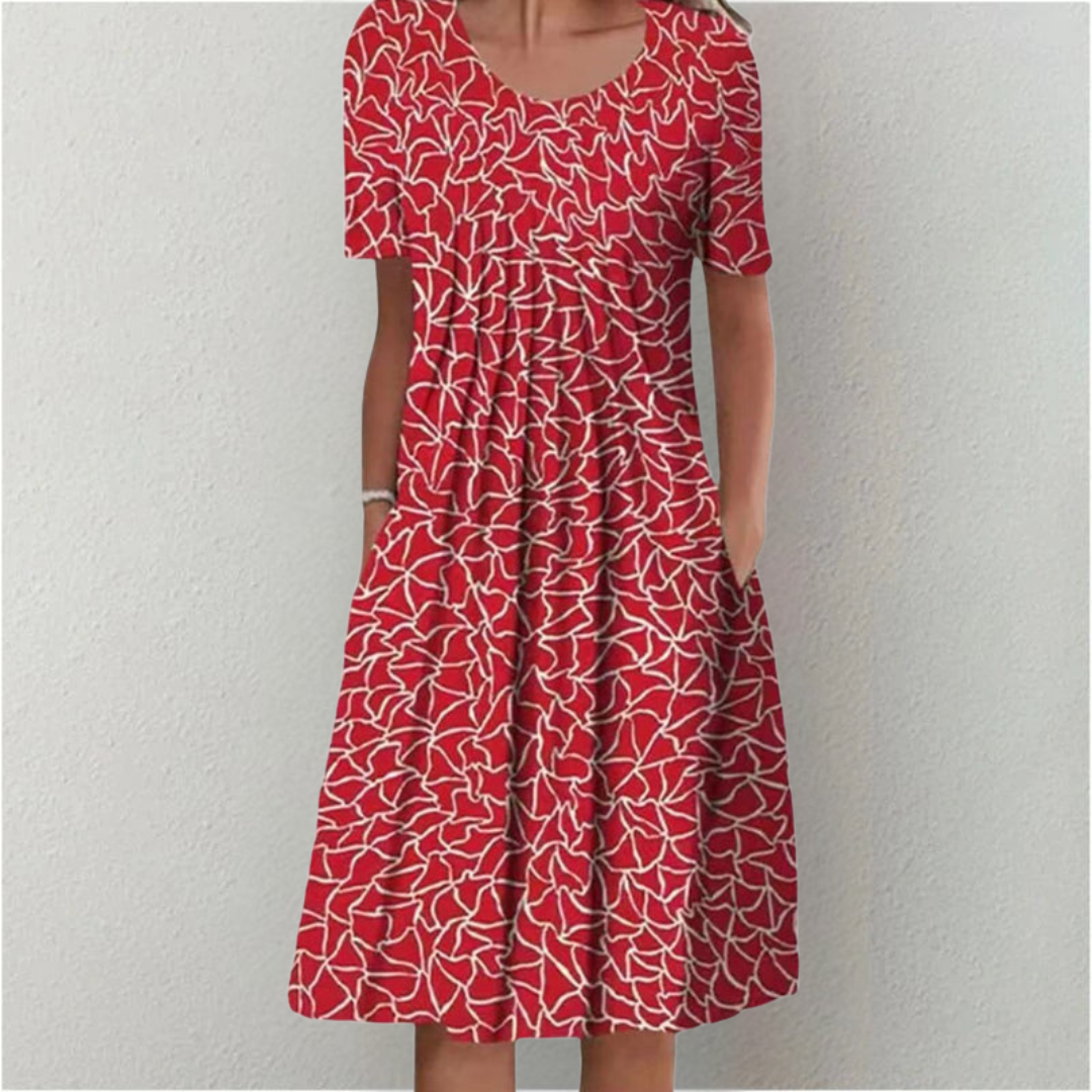 Hailey - Robe Florale Élégante Et Décontractée Avec Poches
