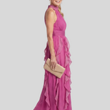 Océane – Robe Longue Volants Prestige