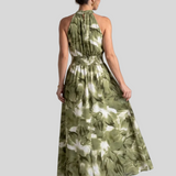 Manon – Robe Midi Col Halter Élégance