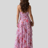 Élodie – Robe Longue Volants Romantiques