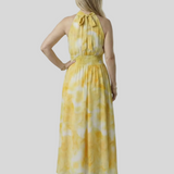 Clémence – Robe Midi Col Halter Raffinée
