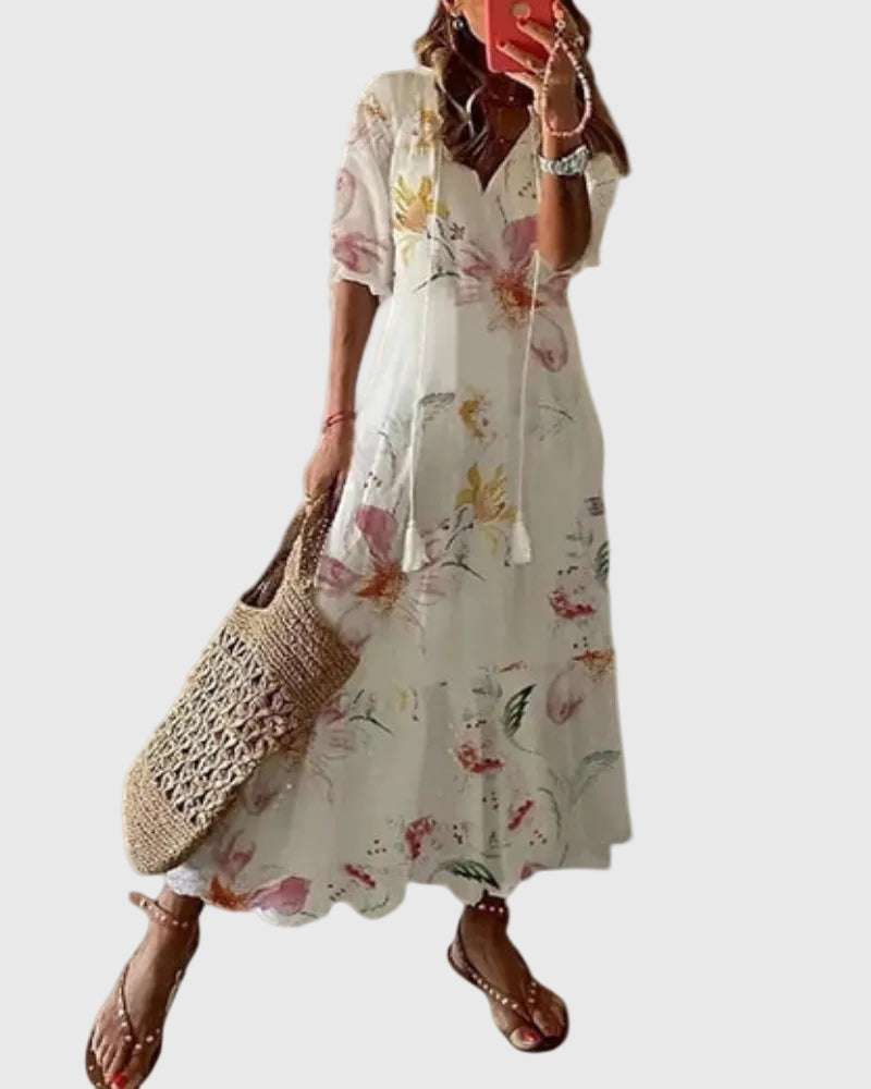 Amalia - Robe Maxi D'Été Vintage Boho