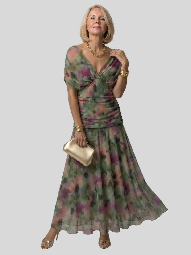 Marielle – Robe Longue Élégante à Épaules Dénudées