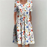 Hailey - Robe Florale Élégante Et Décontractée Avec Poches