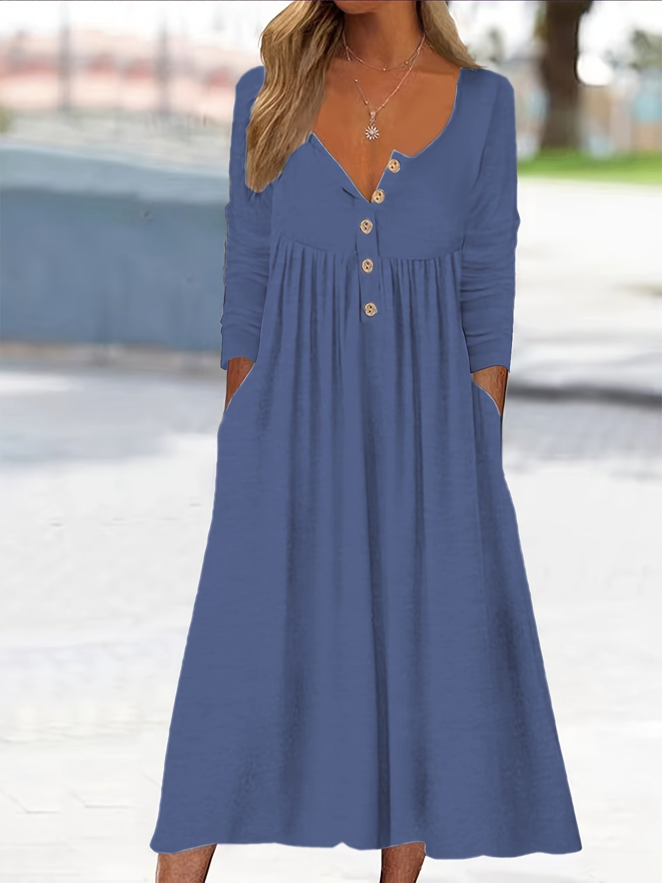 Zara - Robe Midi À Boutons Sur Le Devant