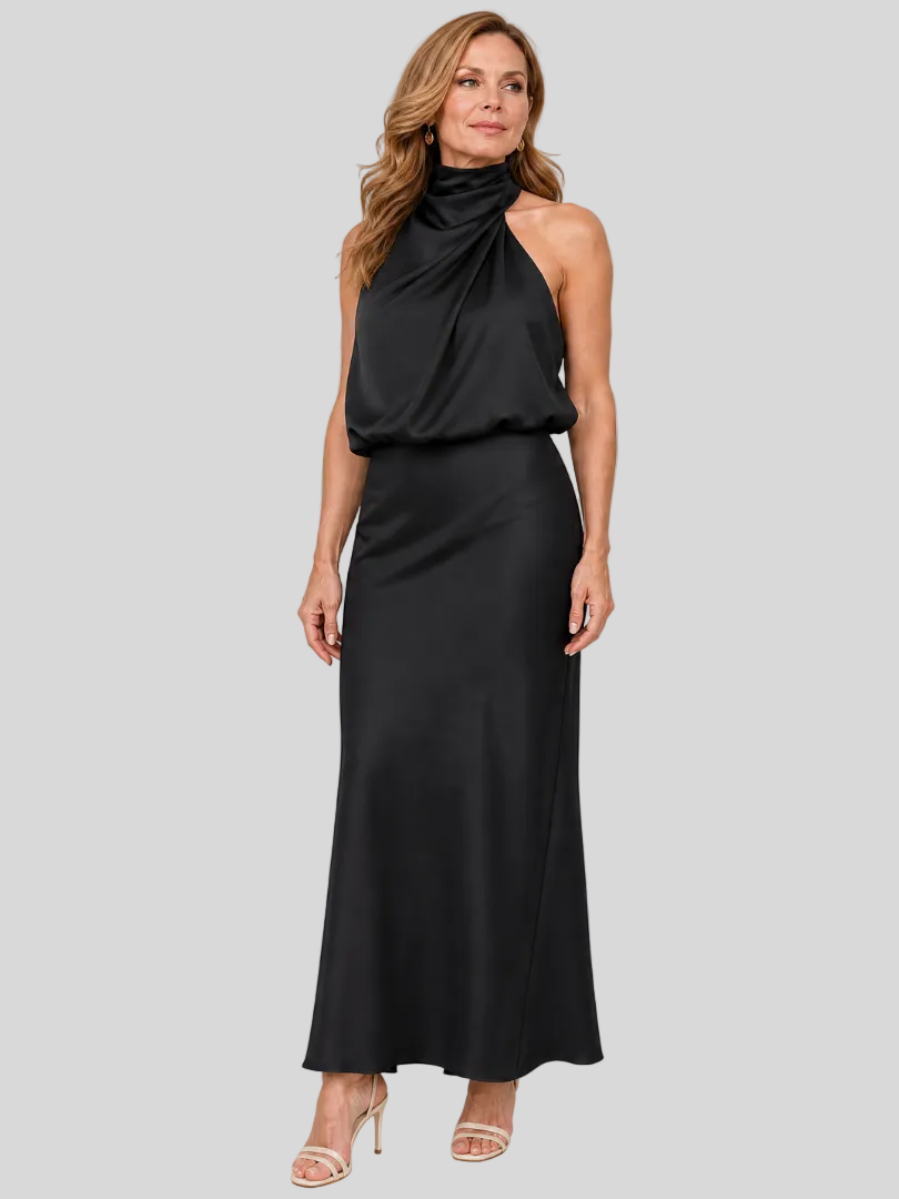 Manon – Robe Longue Satinée Élégante