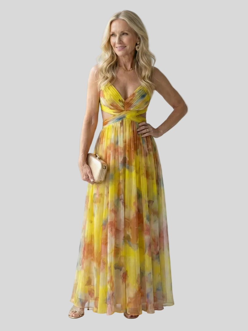 Aurélie – Robe Longue Fluide Élégante