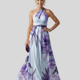 Céleste – Robe Longue Élégante à Col Halter