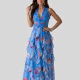 Élodie – Robe Longue Volants Romantiques