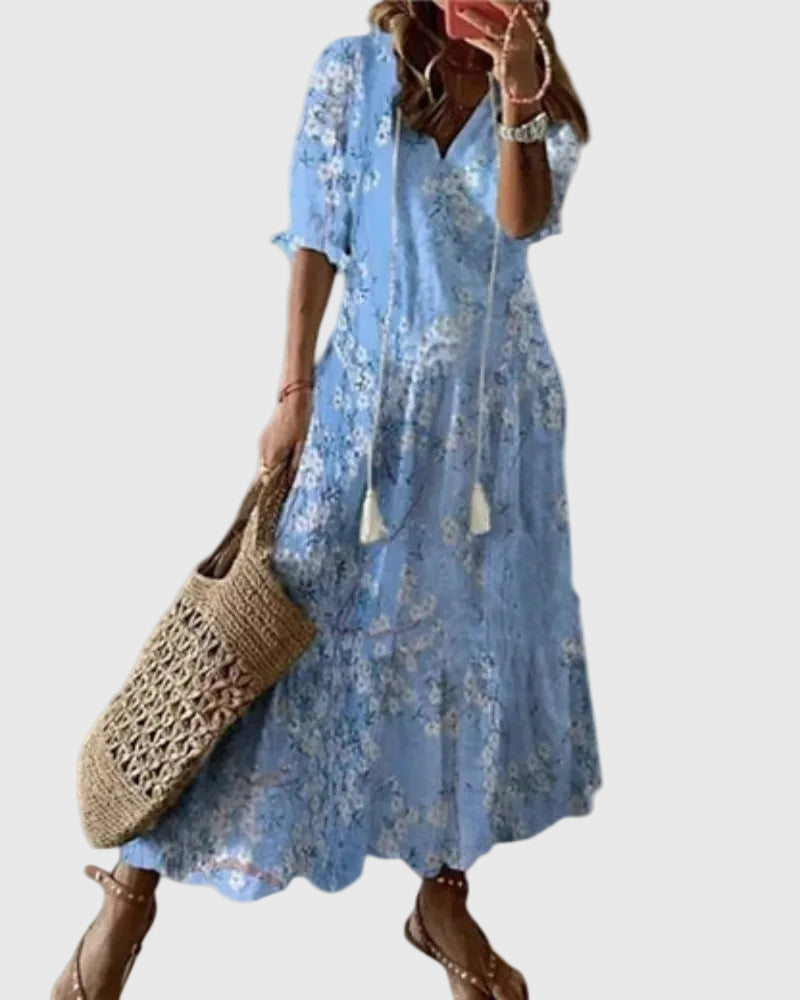 Amalia - Robe Maxi D'Été Vintage Boho