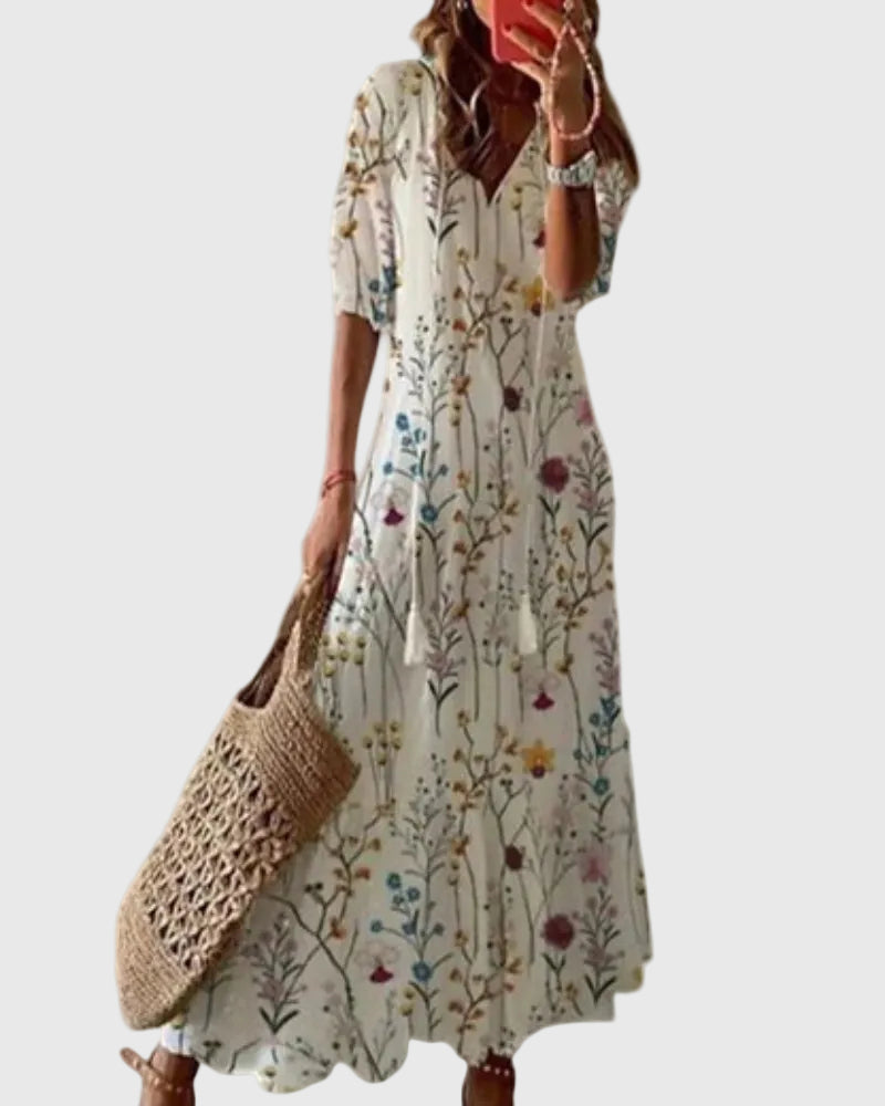 Amalia - Robe Maxi D'Été Vintage Boho