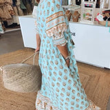 Mana - Robe Midi Florale Chic À Col En V