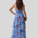 Élodie – Robe Longue Volants Romantiques