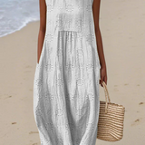 Camille – Robe Sans Manches Vert Nature