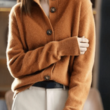 Claire - Cardigan En Cachemire Style Rétro