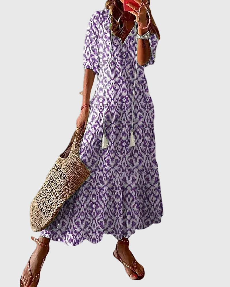 Amalia - Robe Maxi D'Été Vintage Boho