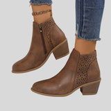 Élodie – Bottines Élégantes Perforées